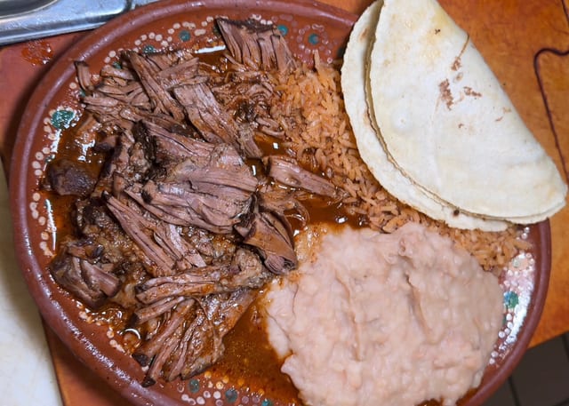 Traditional Birria Plate.